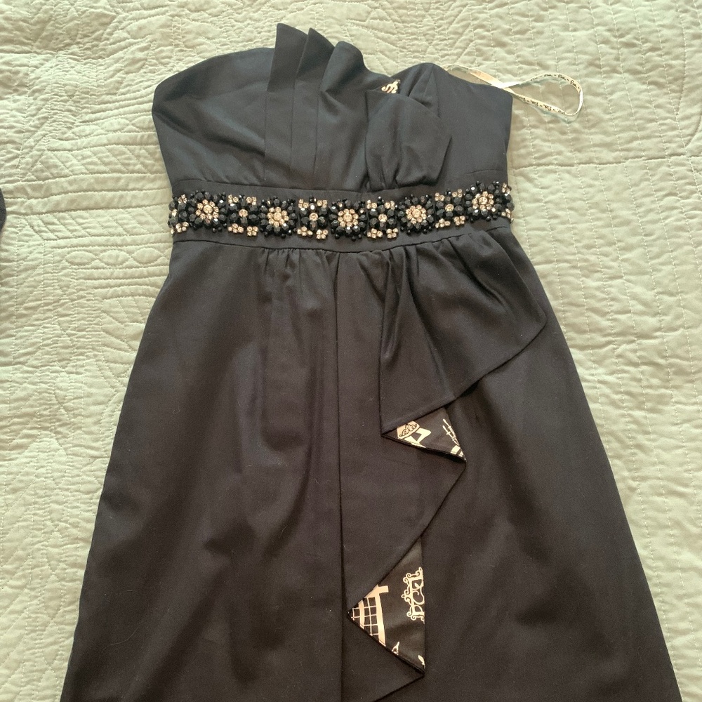 Lilly Pulitzer Beaded Black Strapless Dress